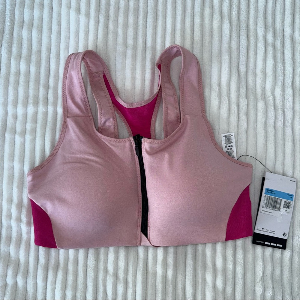 Nike sports bra pink size M